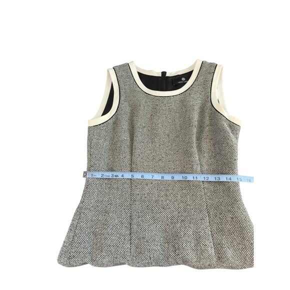 Rena Lange Sheath Dress Black White Sleeveless Tweed Twee Office Work Size 8 - Picture 11 of 12